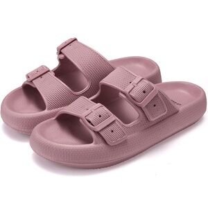 Cloud Slides EVA Sandals Thick Sole Adjustable Buckles Slipper summer